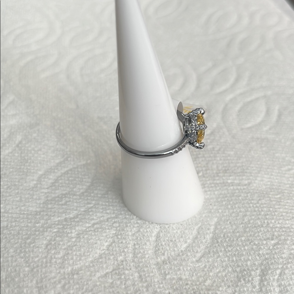 Wishing You Happiness Lemon Cubic Zirconia on Hematite plating - Picture 4 of 7